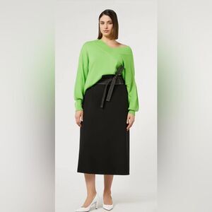 Sweater Oversized Pullover Green Lime Size S